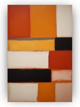 Vlakken abstract - Minimalism schilderijen - Schilderijen canvas abstractie - Muurdecoratie modern - Canvas schilderijen woonkamer - Slaapkamer decoratie - 50 x 70 cm 18mm
