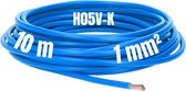 Kalitec 10 meter H05V-K 1 mm² blauwe bedradingskabel I kernkabel flexibel I PVC enkeladerig I meeraderig 1mm2 I bedrading fijnaderig I enkele kabel I kabel massief I kabel vlamvertragend