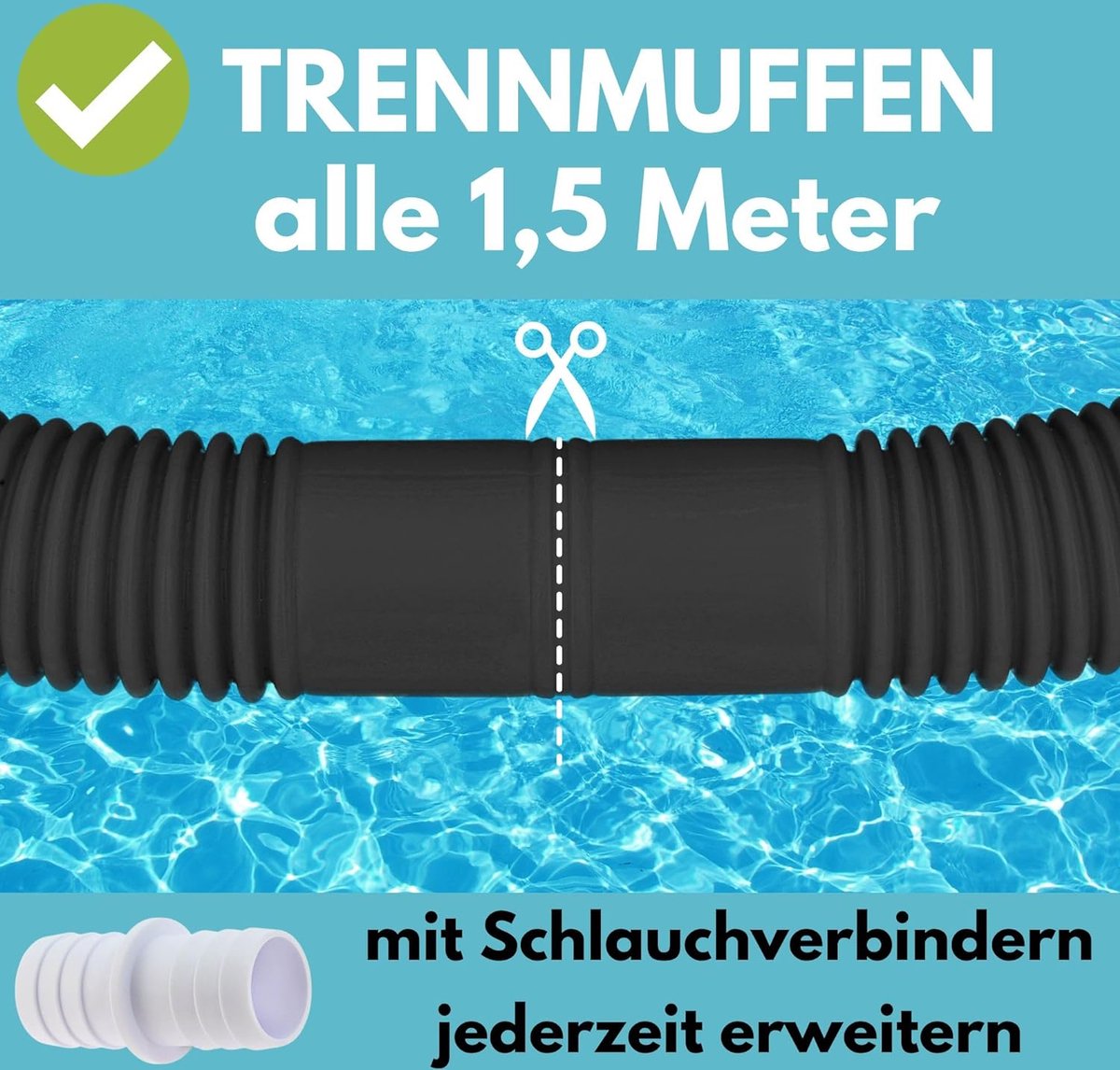 Kalitec Zwembadslang 21 Meter 38 Mm - Vormvast, Stapvast & Made In Germany