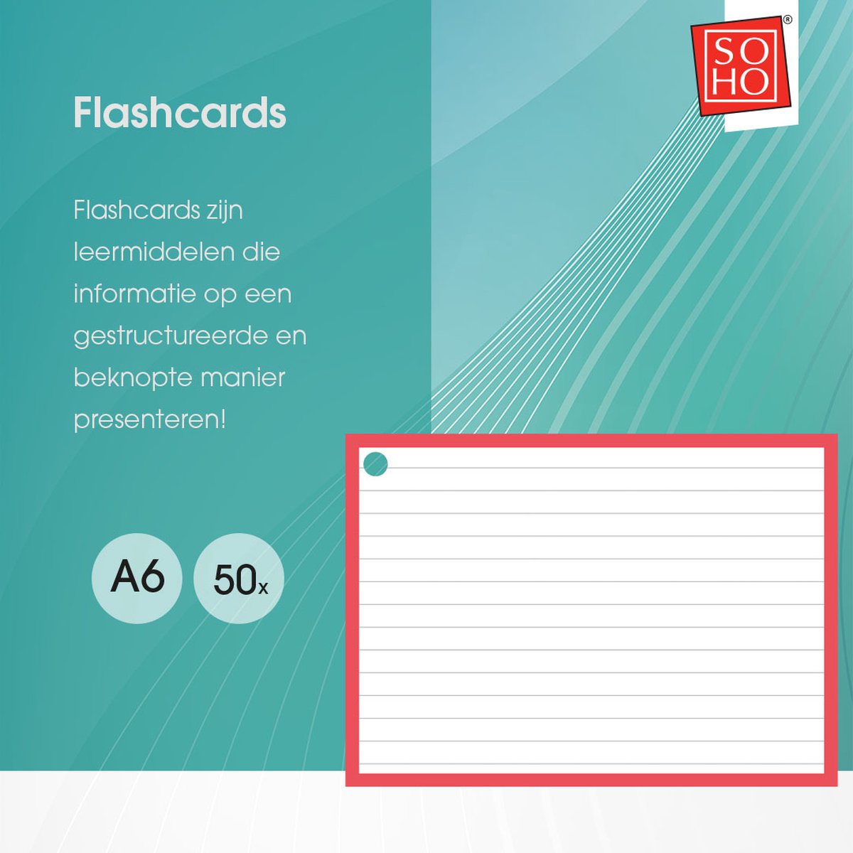 Oxford Flashcards gelinieerd A7 wit (80 stuks) Oxford