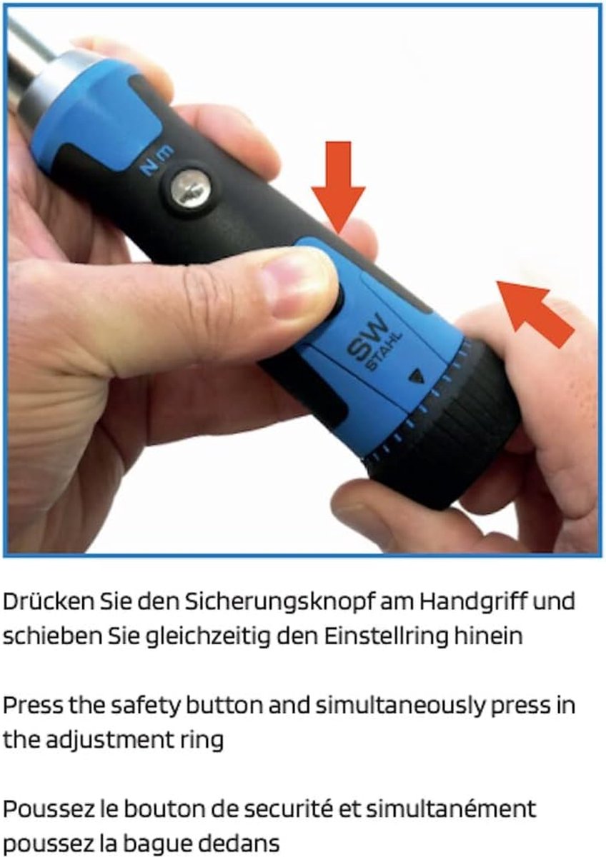 SW-STAHL 03884L Werkstatt Drehmomentschlüssel, 1/2, 40-200 Nm Profi Ratsche eBa