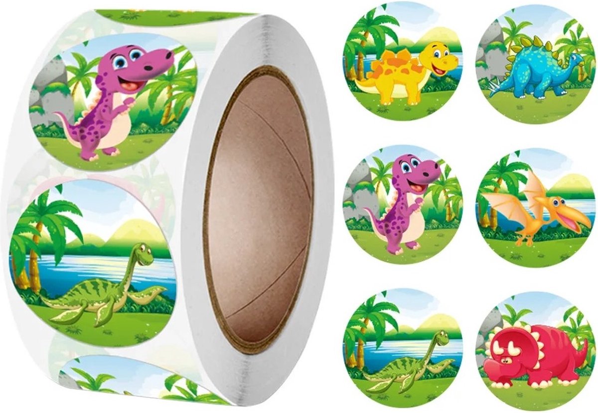 Sluitsticker Beloningssticker - Dierentuin Dieren - Stickers Kinderen - Sluitsticker - Sluitzegel - 500 Stickers Op Rol - Beloningsstickers - 2.5cm - LOUZIR
