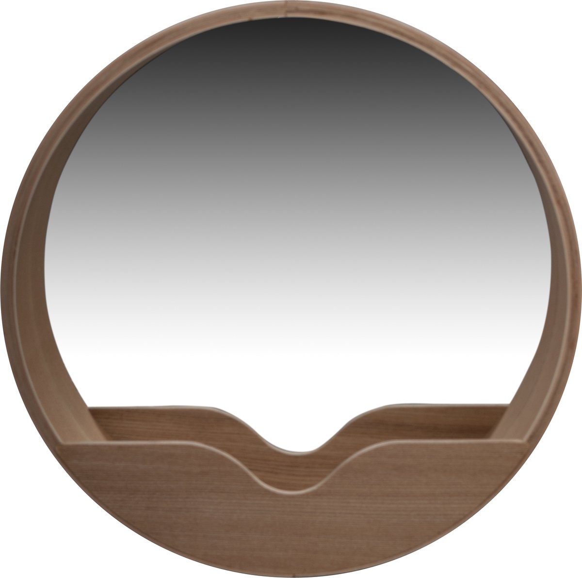 Round Wall Spiegel/ Wandspiegel Rond 40 cm Hout - Bruin