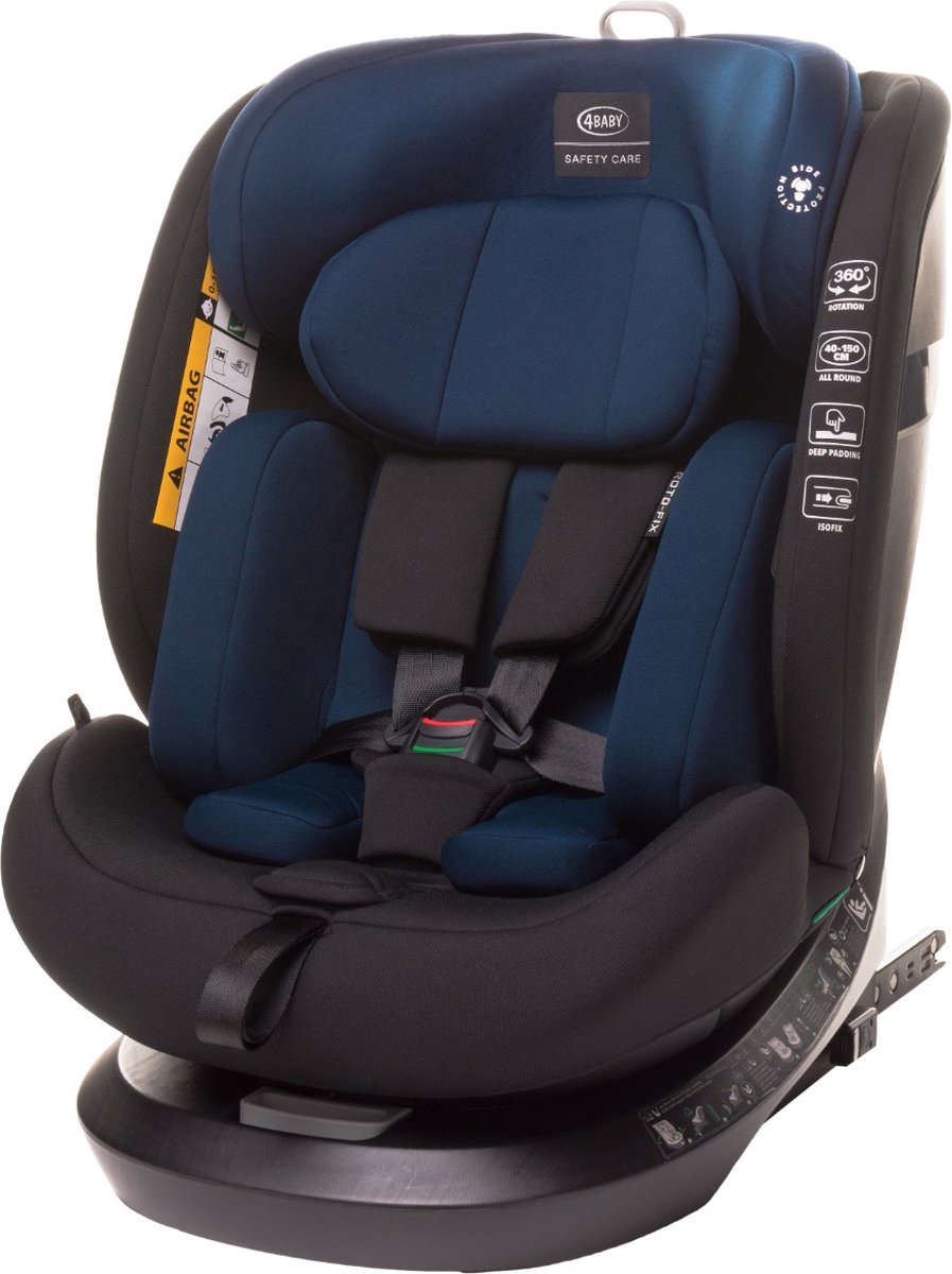 4Baby Roto-Fix Navy Blue 40-150 cm 360° i-Size Autostoel