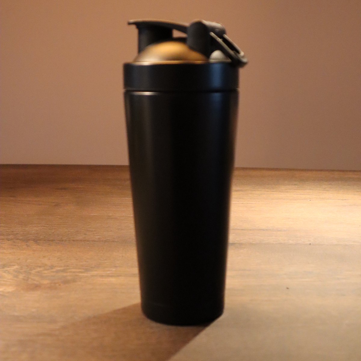 RVS Thermos proteinshaker Zwart - RVS - Isolerend