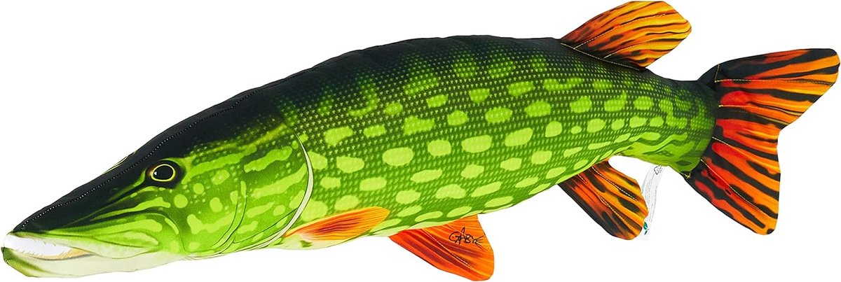 Eurocatch Snoek kussen - Knuffel - Sierkussen - Visknuffel