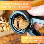 Notenkraker - Ideaal voor walnoten - kraken zonder kernverplettering - walnootkraker incl. e-book met recepten - Made in Germany (Basic Antraciet)