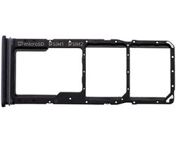 Simkaart houder geschikt voor Samsung Galaxy A10s A107 - Simcard Holder - Zwart
