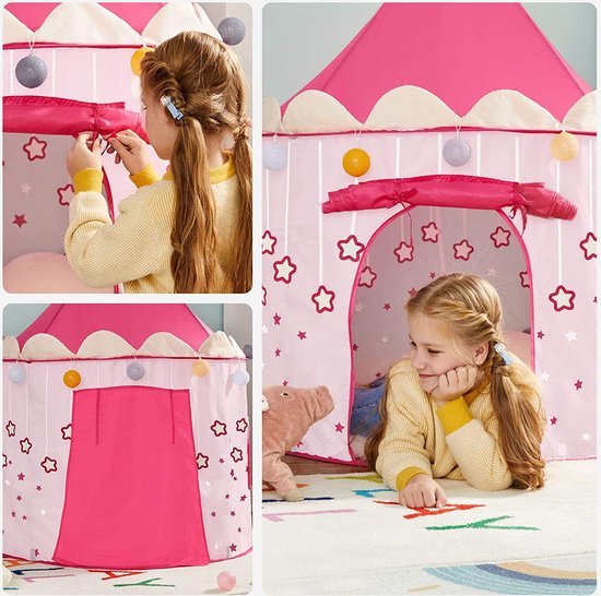 Speeltent, Prinsessenkasteel Voor Meisjes, Peuters, Speelhuisje Voor