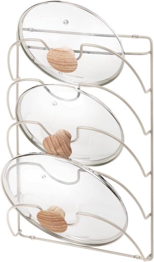 Relaxdays Pannenhouder, voor keukenkast, meer orde, 4 niveaus Relaxdays Pannenhouder, voor keukenkast, meer orde, 4 niveaus