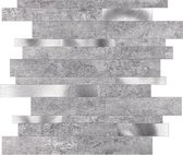 Zelfklevende Mozaiëk - Grijs/Zilver Natuursteen