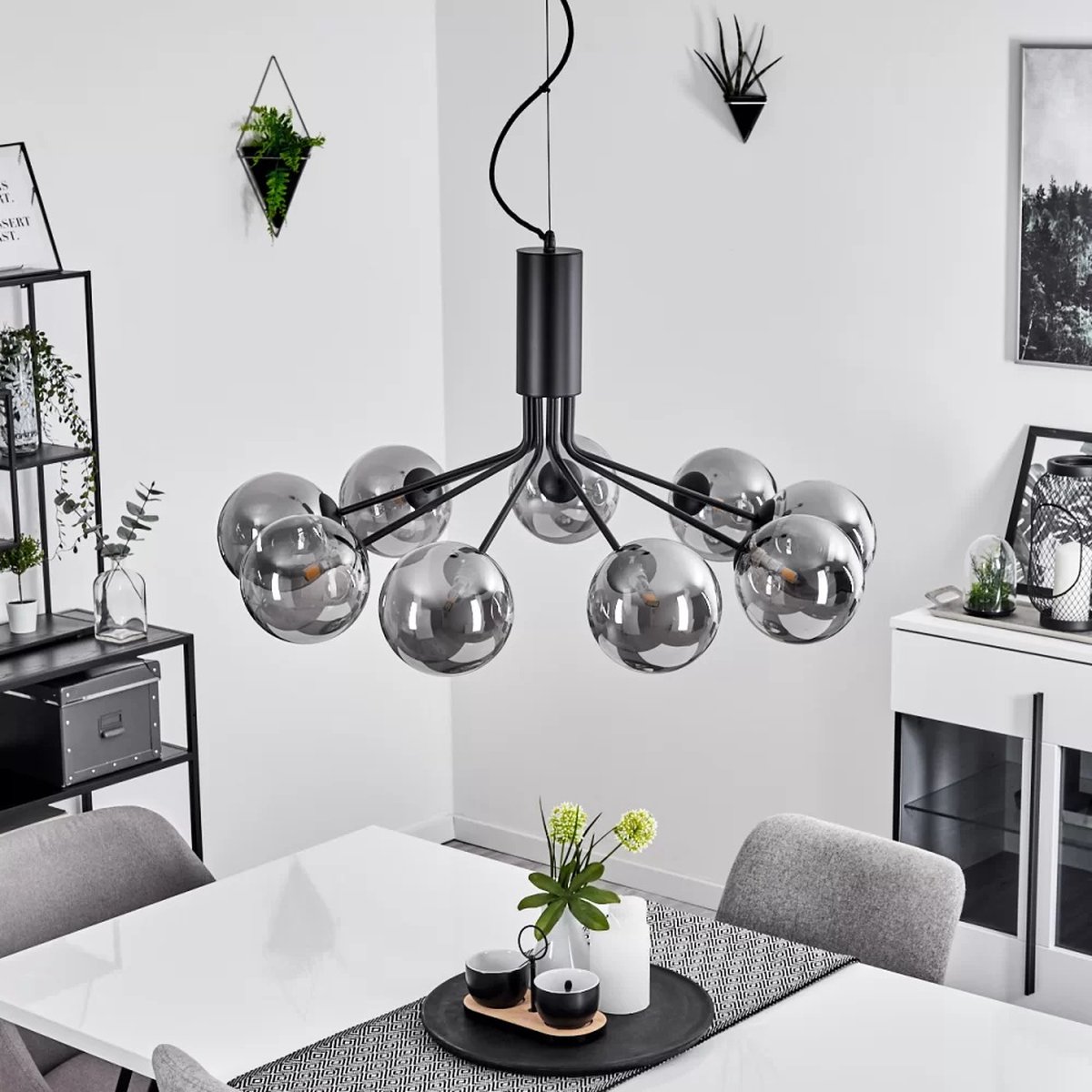 PATIKIL Set van 4 hangdraden voor plafonds, stalen hangkettingen, verstelbare kabelklem voor hanglamp, aquariumverlichting