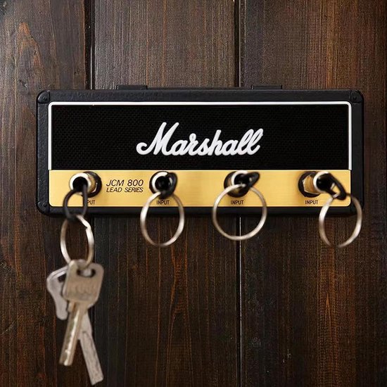 DIWAISI Marshall Sleutelhouder JCM800 Sleutelhanger Wandmontage Opslag Sleutelhaken Gitaarversterker Sleutelhaken voor Muzikant Lovers1, Zwart