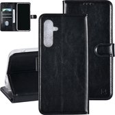 Multimedia & Accessoires PU Lederen Book Case Hoesje geschikt voor Samsung Galaxy A25 5G – Zwart - Portemonnee – Met Stand – Kaarthouder – Pasjes Houder – 3 Pasjes - Magneet Sluiting – Bookcase