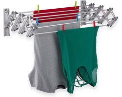 Equivera Wanddroogrek - Wanddroogrek Inklapbaar - Droogrek - Wand Droogrek - Wasrek Hangend - Schuifbaar