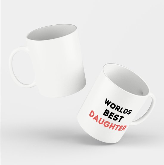 Akyol - tasse à café meilleure fille du monde - tasse à thé - Fille - la meilleure fille - cadeau d'anniversaire - anniversaire - cadeau - cadeau pour fille - articles fille - cadeau - cadeau - cadeau - contenu 350 ML