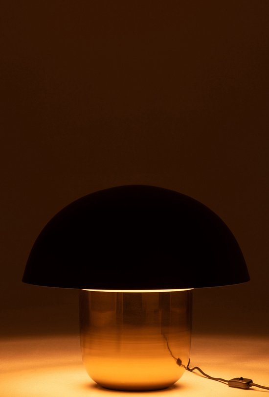 J-Line lamp Paddenstoel - ijzer - zwart/goud - large