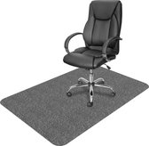 Onderlegger bureaustoel, onderlegger bureaustoel, 90 x 140 cm, grijze vloerbeschermingsmat, bureaustoel, ondertapijt, krasbestendig, antislip voor parket, bureaustoel, harde vloeren, tegels