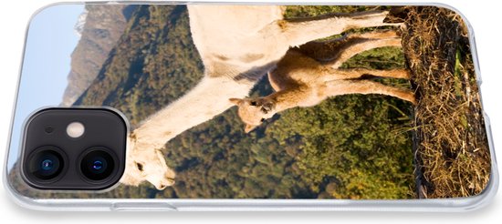 Coque iPhone 12 mini - Alpagas - Berg - Nature - Coque de téléphone en Siliconen