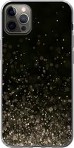 Geschikt voor iPhone 13 Pro Max hoesje - Glitter - Abstract - Zwart - Siliconen Telefoonhoesje