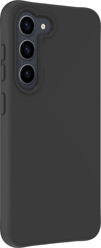 Coque adaptée pour Samsung S24 Coque en Siliconen avec film protecteur d'écran – Coque adaptée pour Samsung Galaxy S24 Coque en Siliconen – Zwart