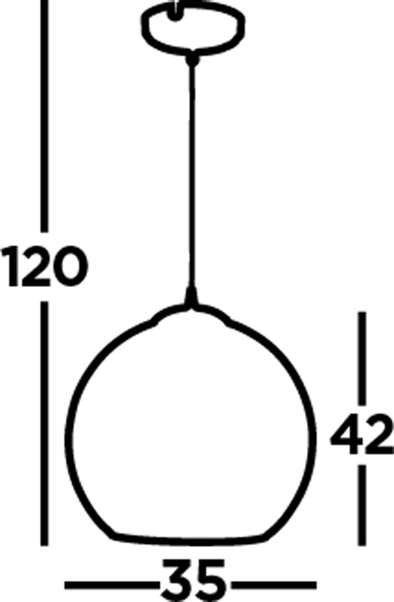 Hanglamp Balls Metaal Ø35cm Messing
