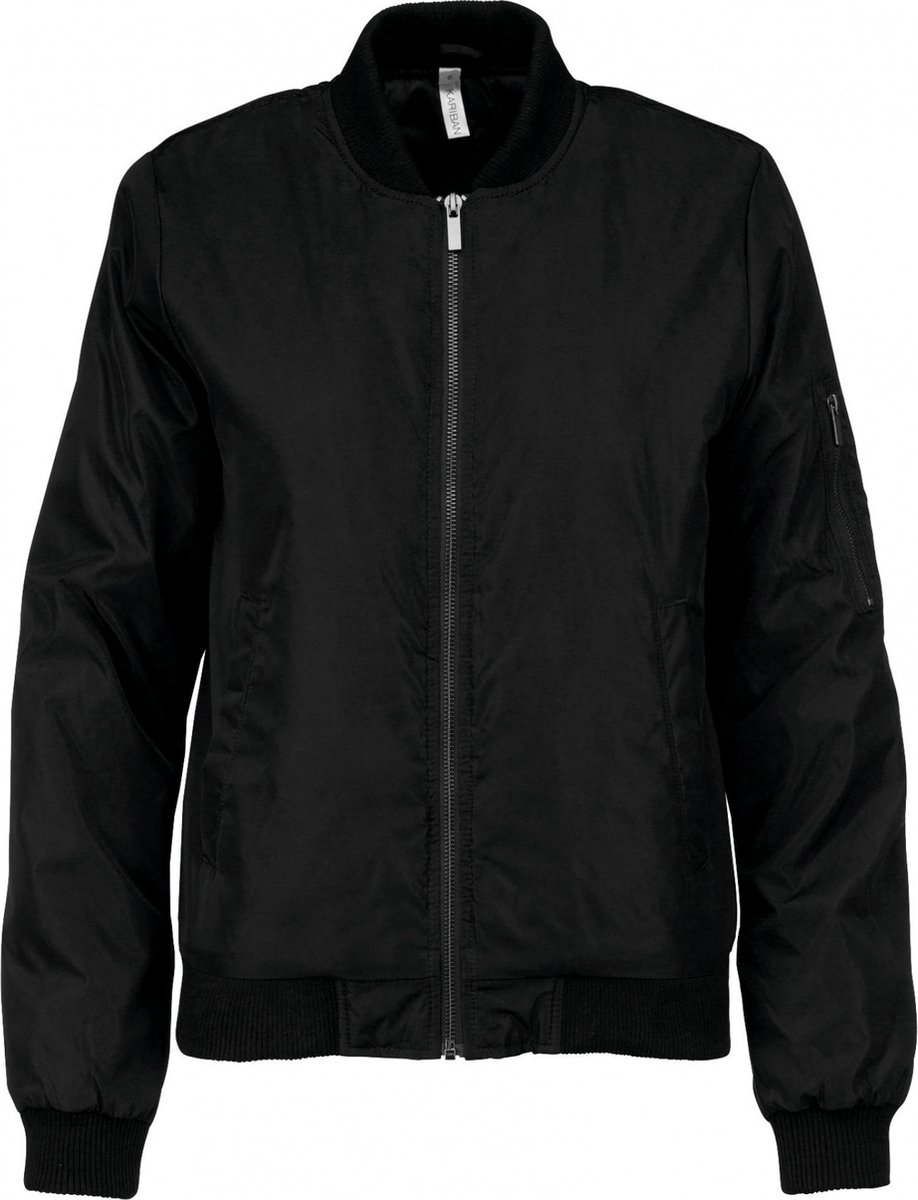 Kariban Dames bomberjack K6123 Zwart