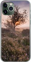 Geschikt voor iPhone 11 Pro hoesje - De heide bij zonsopgang - Siliconen Telefoonhoesje