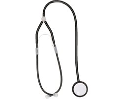 Fiestas Carnaval verkleed stethoscoop - dokter/zuster - zwart - thema feest accessoires