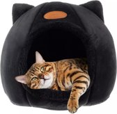 Purlov Plush Cat Bed - Luxe Huisje voor Jouw Kat
