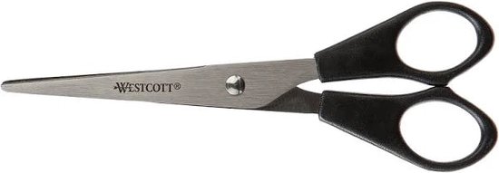 Westcott kantoorschaar - 15cm - met zwarte kunststoffen handgreep - RVS - 15,5 cm - AC-E31160