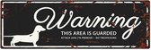 D&d Home - Waakbord - Hond - Warning Sign Dachshund Gb 40x14cm Zwart - 1st