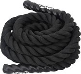 Slagtouw - Battle Rope - 9m - 6,8 kg - polyester - zwart