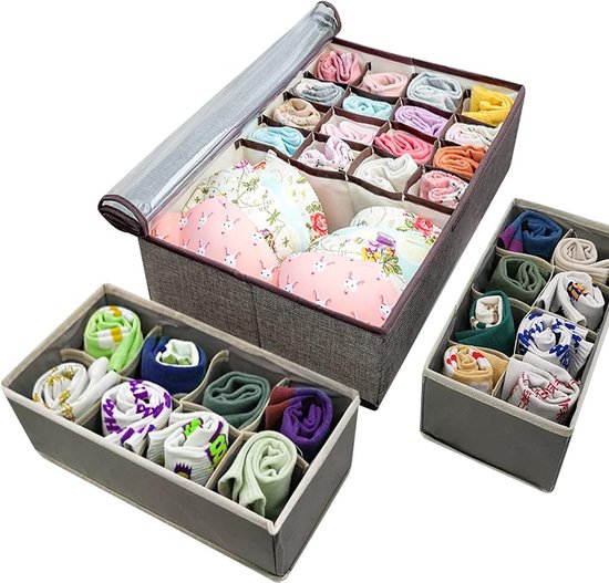 Opbergdozen voor ondergoed set van 8 - songmics home