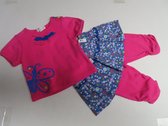 Ensemble - 3 Pack - T shirt + Rok + leggings - Fuchia + jupe fleurie - 3 mois 62