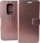 Portemonnee Book Case Hoesje Geschikt voor: Motorola Moto G9 Play & E7 Plus -  rosegoud