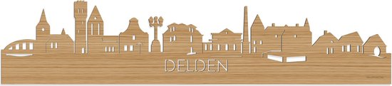 Skyline Delden Bamboe hout - 120 cm - Woondecoratie - Wanddecoratie - Meer steden beschikbaar - Woonkamer idee - City Art - Steden kunst - Cadeau voor hem - Cadeau voor haar - Jubileum - Trouwerij - WoodWideCities