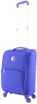 ELLE Handbagage Zachte Koffer / Trolley / Reiskoffer - 46x32x17cm - Mode - Blauw