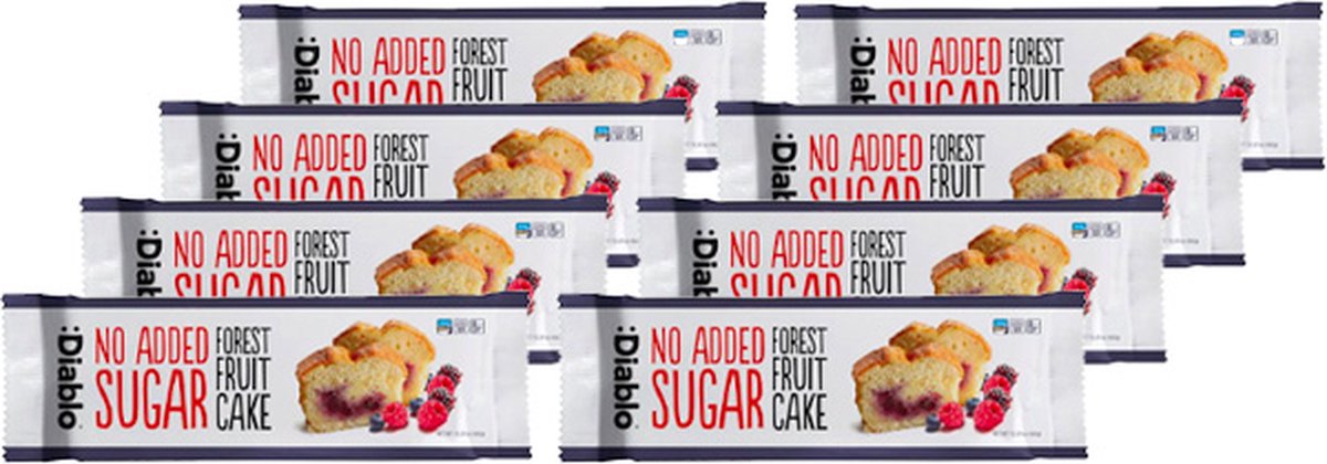 Diablo | No Added Sugar | Forest Fruit Cake | 8 Stuks | 8 x 450 gram