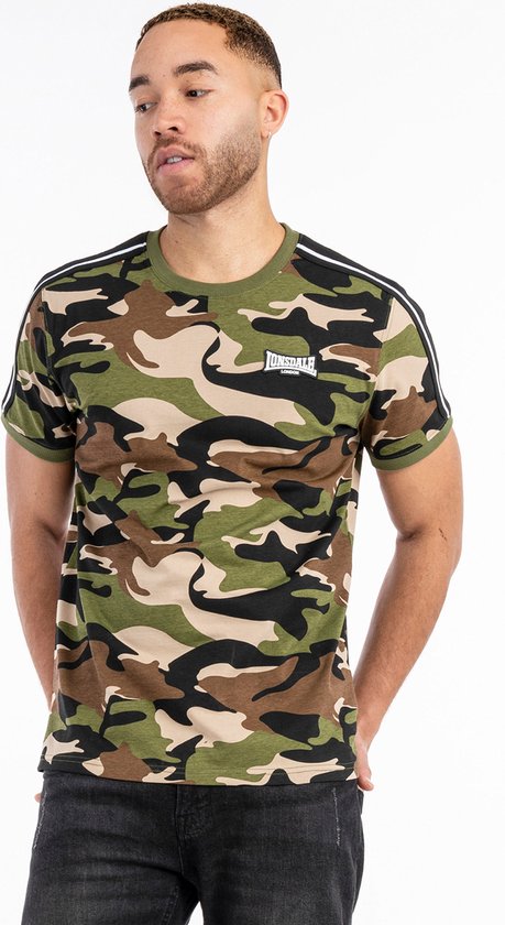 Lonsdale T-Shirt Gunnista T-Shirt normale Passform Camo Woodland-L