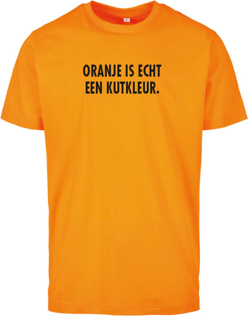 T-shirt oranje 3XL - Oranje is echt een kutkleur - soBAD. - Koningsdag - Unisex - Oranje - Voetbal - Nederland