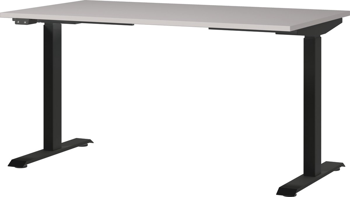 Elektrisch zit-sta Bureau Galileo Zwart - Kasjmier - 140x80cm - Hoogte 120 cm - In hoogte verstelbaar