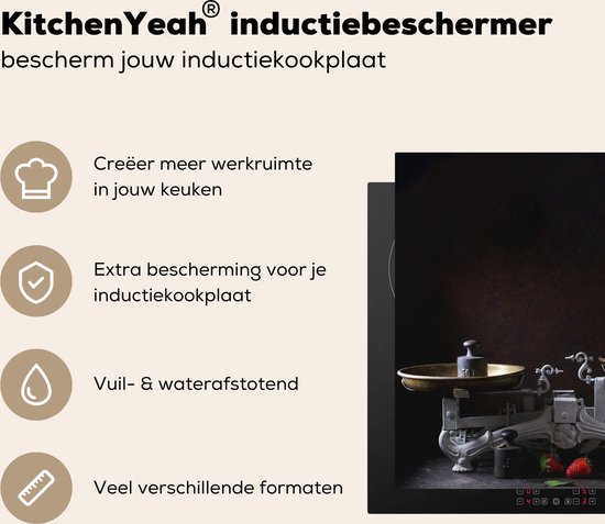KitchenYeah® Inductie beschermer 78x78 cm - Keukengerei - Fruit - Koken - Kookplaataccessoires - Afdekplaat voor kookplaat - Inductiebeschermer - Inductiemat - Inductieplaat mat