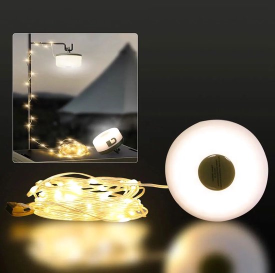 Camping Camplamp licht snoer 8 meter the Light supplier 5 functies usb C oplaadbaar Warm White draadloos verlichting overkapping , draadloos kinderkamer ledstrip