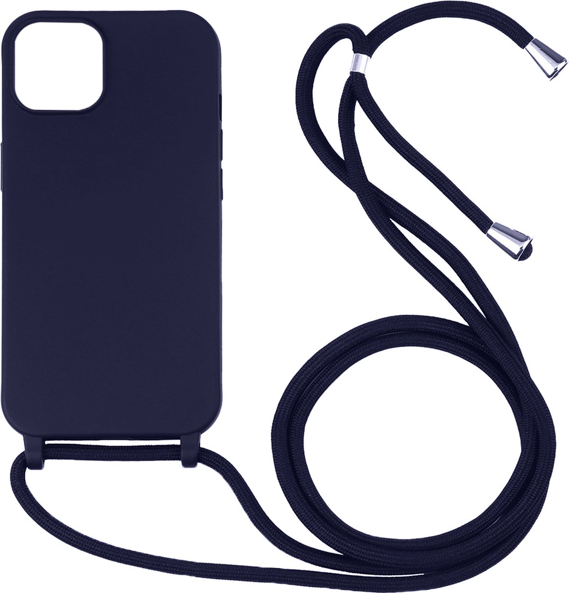 Hoesje geschikt voor iPhone 15 Pro - Backcover - Koord - Softcase - Flexibel - TPU - Paars