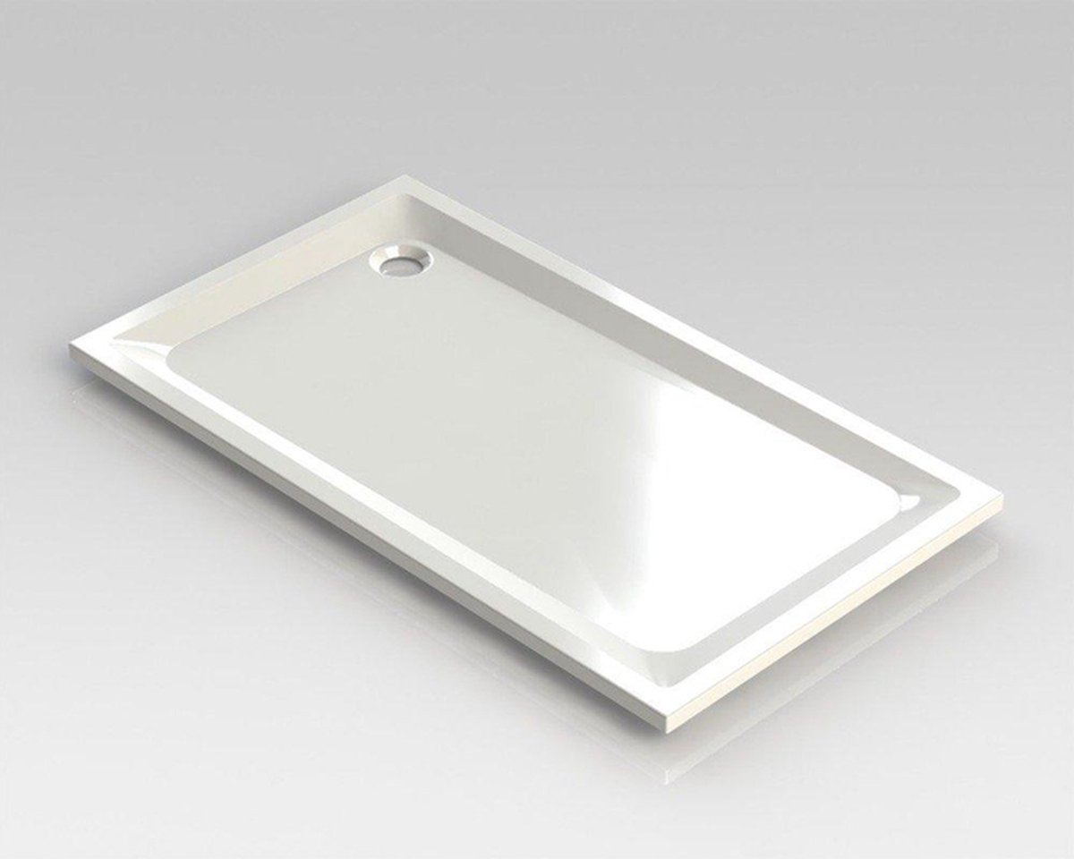 Nemo Spring Horus douchebak acryl 160x90x4.5cm afvoer D90 wit zonder potenstel dikte 4 mm
