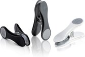 60 wasknijpers in 3 kleuren wit zwart grijs Premium Clothes Pegs Clothespin wasknijpers van kunststof met zachte grip, aangename grip en sterke veer