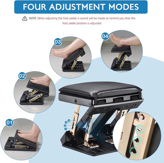 Verstelbare voetensteun onder het bureau - Ergonomische acupressuur