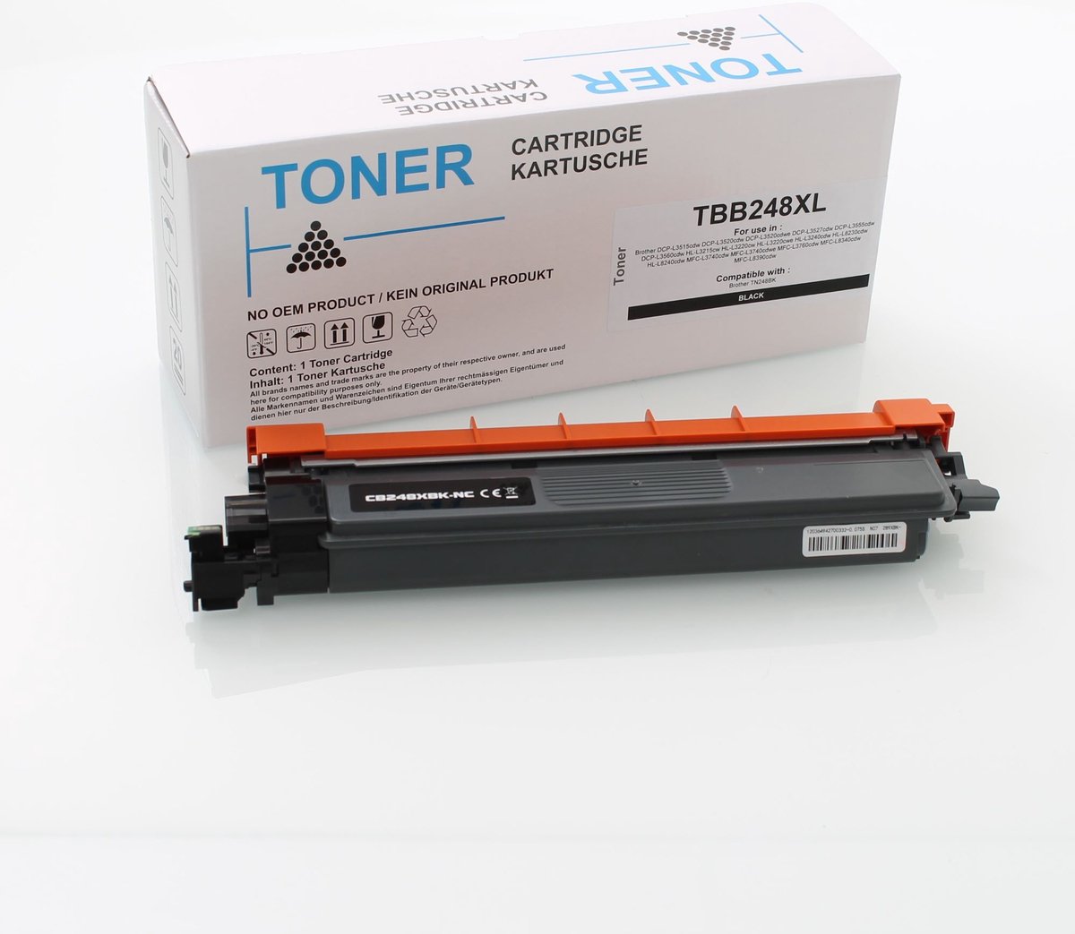 Image of ABC huismerk Toner geschikt voor Brother TN248XLBK zwart HL-L3220cw HL-L3220cwe HL-L3240cdw HL-L8230cdw HL-L8240cdw MFC-L3740cdw MFC-L3740cdwe
