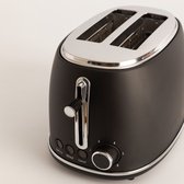 CREATE Broodrooster - Toaster - 6 niveaus - 2 Extra Brede Sleuven - 850W - Zwart - Toast Retro Stylance S